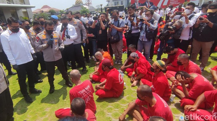 Polda Jateng jumpa pers kasus narkoba, Senin (29/8/2022).