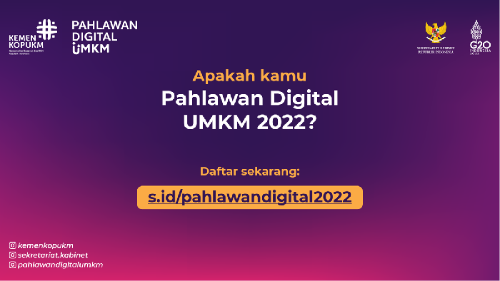 Poster Pahlawan Digital UMKM 2022