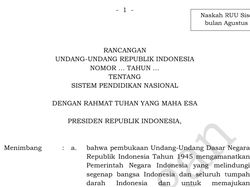 RUU Sisdiknas 2022: Penjelasan dan Link RUU Sisdiknas Terbaru