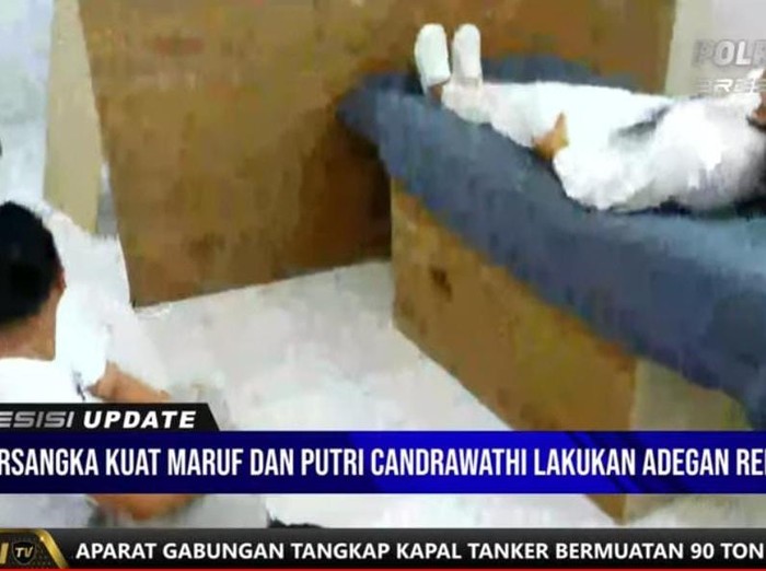 Adegan Putri Candrawathi dan Brigadir Yosua (YouTube Polri TV)