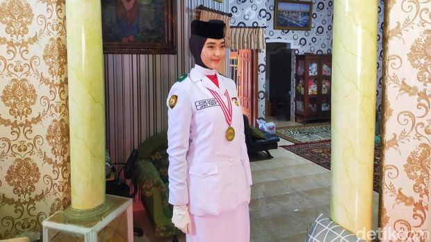 Ayumi Putri Sasaki saat ditemui di rumahnya, di Banyuwangi