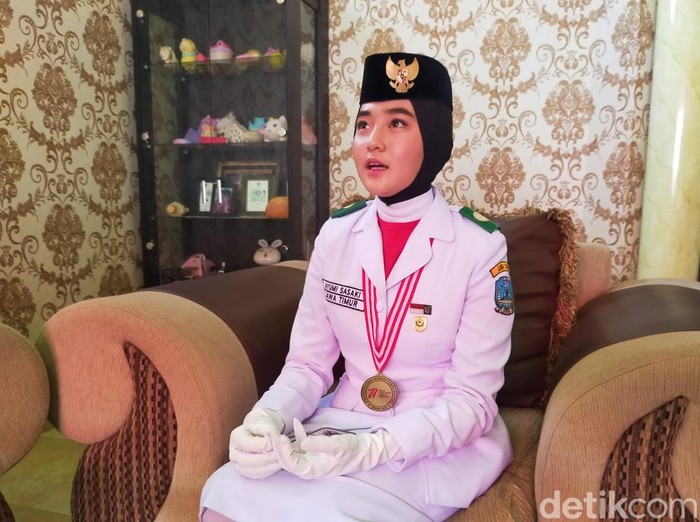 Ayumi Putri Sasaki saat ditemui di rumahnya di Banyuwangi