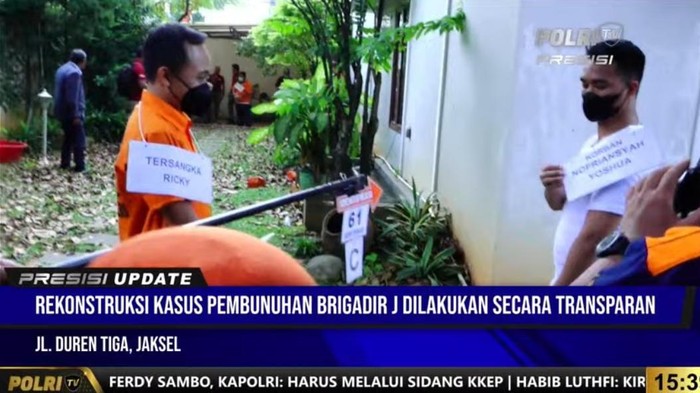 Bripka Ricky panggil Brigadir Yosua (YouTube Polri TV)