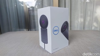Dell Technologies mengumumkan peluncuran Dell Pro Webcam (WB5023), webcam dengan kualitas gambar yang diklaim mumpuni serta fitur cerdas untuk para profesional saat melakukan telekonferensi video, siaran, atau live streaming. Harganya juga diklaim tanpa menguras kantong. Ini kemasannya. Foto: Fino/detikinet