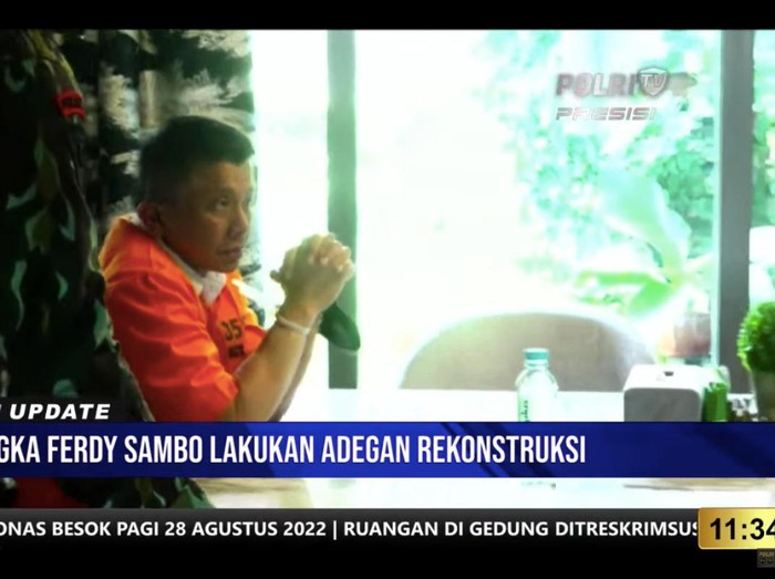 Ferdy Sambo di Rekonstruksi Kasus Yosua