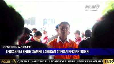 5 Foto Ferdy Sambo Berbaju Tahanan di Rekonstruksi Pembunuhan Yosua