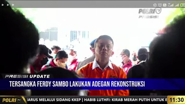 Ferdy Sambo pakai baju tahanan