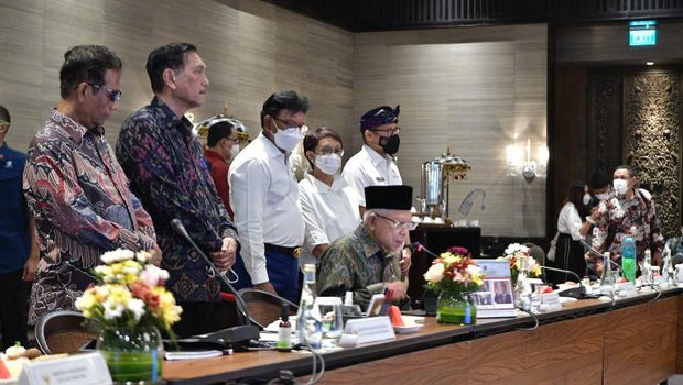 Ma'ruf Amin bersama para menteri, tinjau venue KTT G20 (Dok istimewa)