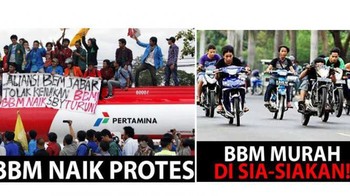 Meme yang satu ini contohnya. Duh, jangan buang-buang bensin cuma buat balapan liar ya. Foto: via Twitter
