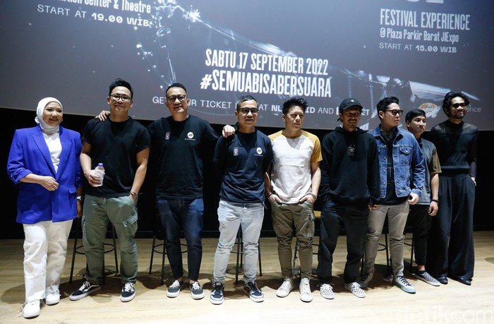 NOAH Press conference konser NOAH DekadeXperience di CGV FX Sudirman, Jakarta Pusat, Selasa (30/8/2022).