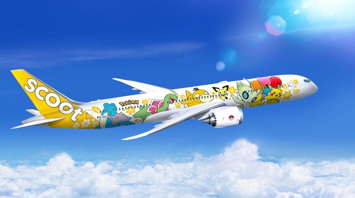 Pesawat Scoot dihiasi livery Pokemon