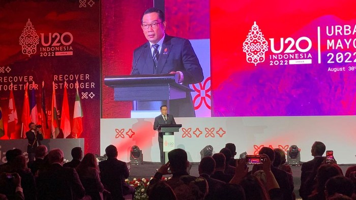 RK saat sambutan di depan delegasi U20