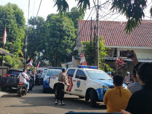 Suasana terkini di depan rumah dinas Ferdy Sambo (Dwi-detikcom)