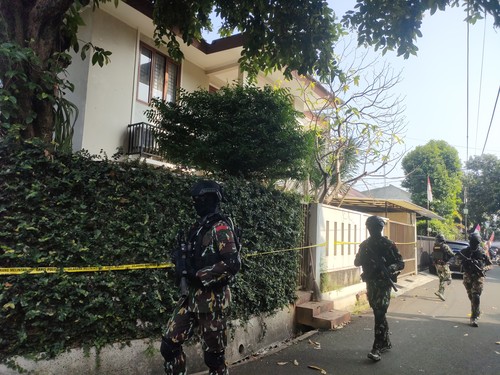 Suasana terkini di depan rumah dinas Ferdy Sambo (Dwi-detikcom)