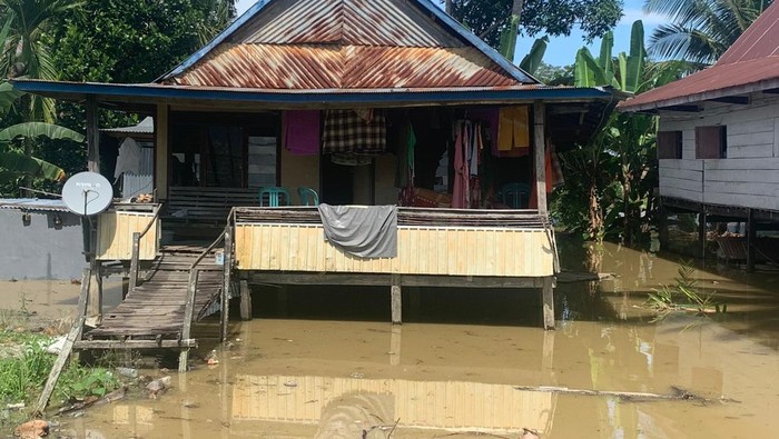 Banjir terjadi di Desa Liu, Kecamatan Majauleng, Kabupaten Wajo, Sulawesi Selatan (Sulsel).
