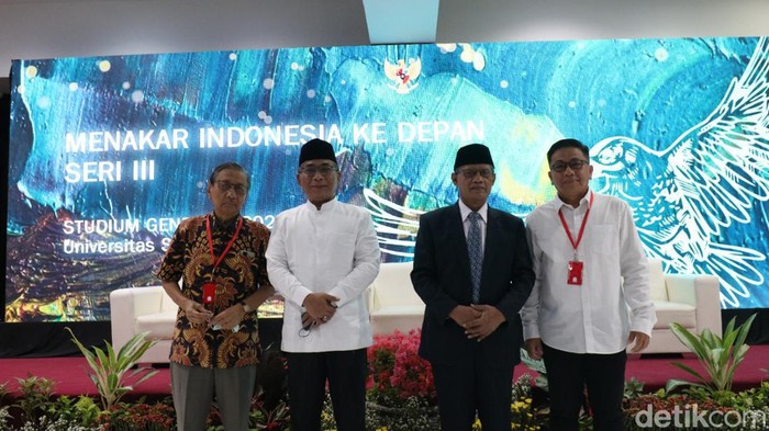 Ketum PB NU Yahya Cholil Staquf dan Ketua Umum PP Muhammadyah Haedar