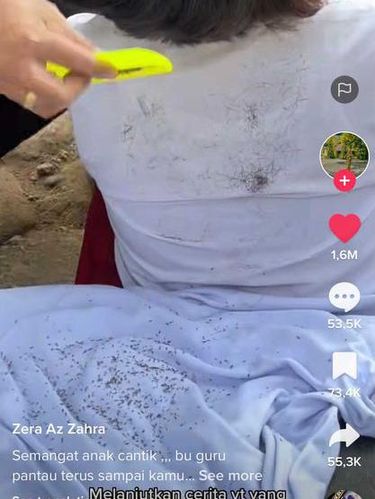 Kisah guru yang terpaksa memotong rambut anak muridnya dan membantu membuang kutu tuai pujian dari warganet.