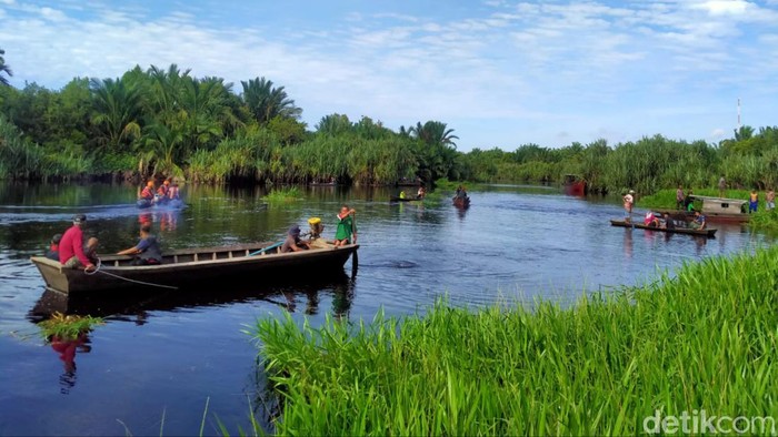 Pencarian korban hilang di Bengkalis, Riau.