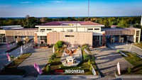 Pos Lintas Batas Negara (PLBN) Wini telah berkembang pesat di perbatasan Indonesia-Timor Leste. PBLN Wini dilengkapi fasilitas lengkap yang modern. (Andhika Prasetia/detikcom)