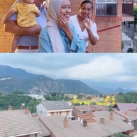 Marc menunjukkan dari dapur bisa langsung melihat ke balkon yang menghadap pemandangan pegunungan yang cantik dan asri. Selanjutnya ada balkon yang menghadap jalanan rumah. Kalau pagi bagus banget pemandangannya, kata Yanti.  Foto: Dok. Youtube Yanti Guixe family .