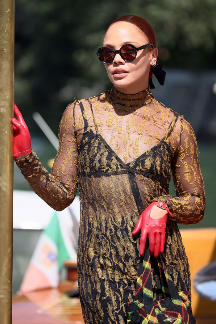 VENICE, ITALY - AUGUST 30: Tessa Thompsonis seen ahead of the 79th Venice International Film Festival on August 30, 2022 in Venice, Italy. (Photo by Ernesto Ruscio/Getty Images)