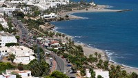 Lanskap Kota Cabo de Gata di pantai Mediterania, Spanyol. Etape 11 menghadirkan rute sepanjang 191,2 kilometer dari ElPozo Alimentación menuju Cabo de Gata. (Justin Setterfield/Getty Images)