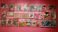 Seniman muda Bintang Timur turut dilibatkan dalam ARTJOG 2022. Karyanya berangkat dari kegelisahan banyaknya sampah di area di ekitar rumahnya. Dia membuat kutipan kalimat itu ke dalam karyanya.  Foto: Delia Arnindita Larasati/ detikHOT