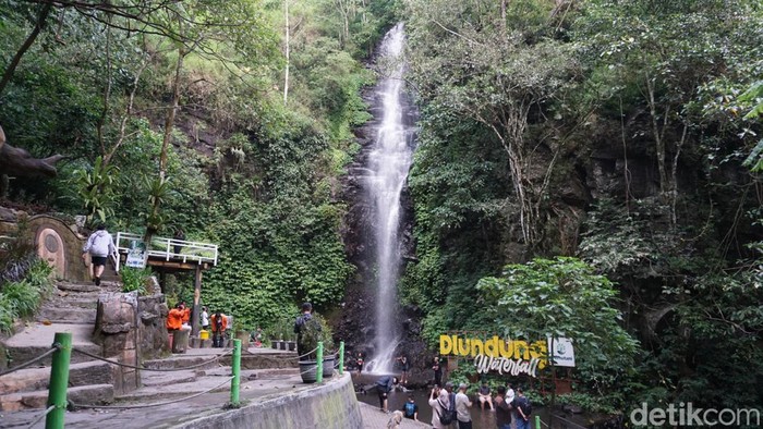 Air Terjun Dlundung berada di Kecamatan Trawas, Kabupaten Mojokerto. Tak hanya air terjunnya, panorama di sekitarnya juga sedap dipandang.