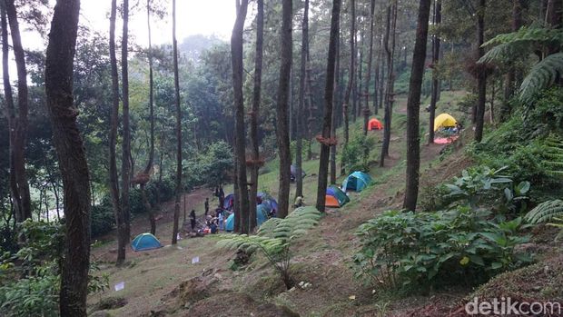 Pemandangan alam di Air Terjun Dlundung Trawas