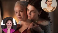 Rhaenyra Targaryen dan Alicent Hightower berturut-turut diperankan oleh Cinta Laura dan Anya Geraldine. (Foto: dok. HBO/detikcom/Instagram)