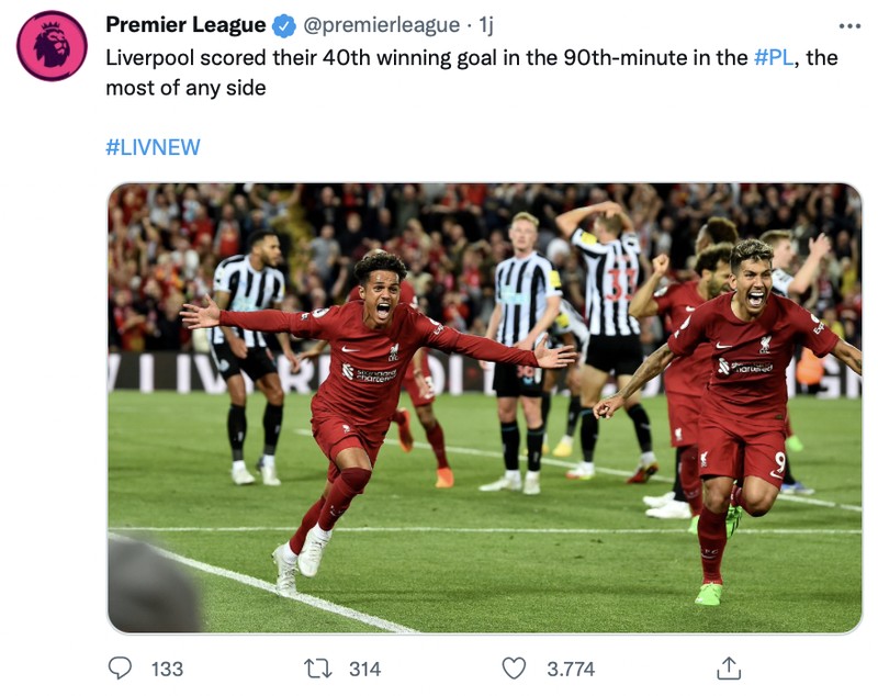Liverpool menang secara dramatis di laga lanjutan Liga Inggris, usai meraih 3 poin lawa Newcastle United di menit-menit akhir pertandingan. Netizen pun serentak bersama Klopp Time!