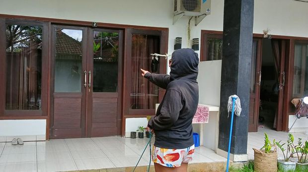 Lokasi bule yang berlaku arogan di sebuah kosan di Jalan Umalas 1 No 95, Kerobokan, Kuta Utara Badung.