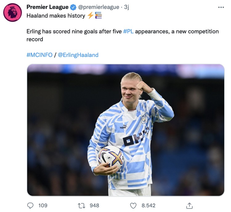 Penyerang anyar Man City, Earling Haaland, kembali membukukan hat-trick secara berturut-turut yang kali ini gawang Nottingham Forest jadi sasarannya.