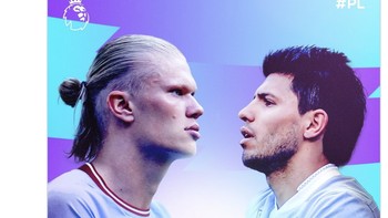 Tokcernya Haaland melampaui seniornya terdahulu, Kun Aguero. Foto: Twitter