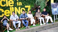 Mereka menceritakan bagaimana proses hingga bisa mendapatkan lisensi film drama asal Korea Selatan itu. Pool/Noel/detikFoto.