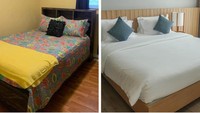 Gunakan sprei putih supaya terlihat cerah. Kombinasikan dengan bantal berwarna gelap. Foto: Dok. Brightside