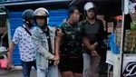 Detik-detik Pria Ngamuk Bawa Sajam di Kuta Utara Ditangkap Polisi