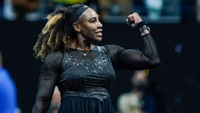 NEW YORK - NEW YORK - AUGUST 31: Serena Williams of the United States celebrates after defeating Anett Kontaveit of Estonia during the Womens Singles Second Round during the 2022 U.S. Open Tennis Tournament at the USTA Billie Jean King National Tennis Center on August 31, 2022 in the Flushing neighborhood of the Queens borough of New York City. (Photo by Eduardo MunozAlvarez/VIEWpress)
