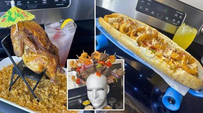 10 Kreasi Kuliner Nyeleneh, Ada Ayam Berjemur Hingga Hot Dog Skateboard