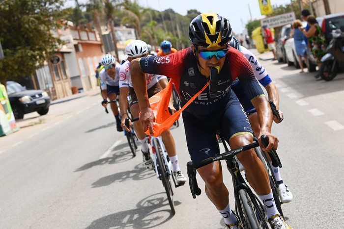 1419929785 ESTEPONA, SPAIN - SEPTEMBER 01: Remco Evenepoel of Belgium and Team Quick-Step - Alpha Vinyl - Red Leader Jersey competes during the 77th Tour of Spain 2022, Stage 12 a 192,7km stage from SalobreΓ±a - PeΓ±as Blancas. Estepona 1260m / #LaVuelta22 / #WorldTour / on September 01, 2022 in Estepona, Spain. (Photo by Tim de Waele/Getty Images)