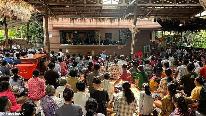 Up to 20,000 Cambodians are taking shelter at a doomsday cult politicians farmhouse while they await an apocalyptic flood (Facebook)