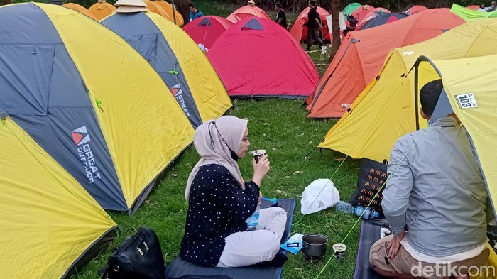 Camping ground di Dieng Culture Festival (DCF) 2022, Jumat (2/9/2022).