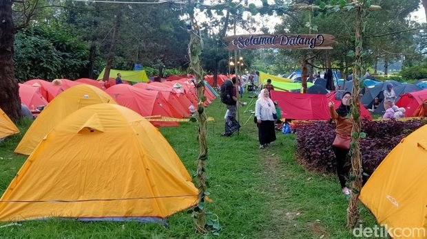 Camping ground di Dieng Culture Festival (DCF) 2022, Jumat (2/9/2022).