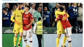 De Gea kembali clean sheet. Foto: Twitter