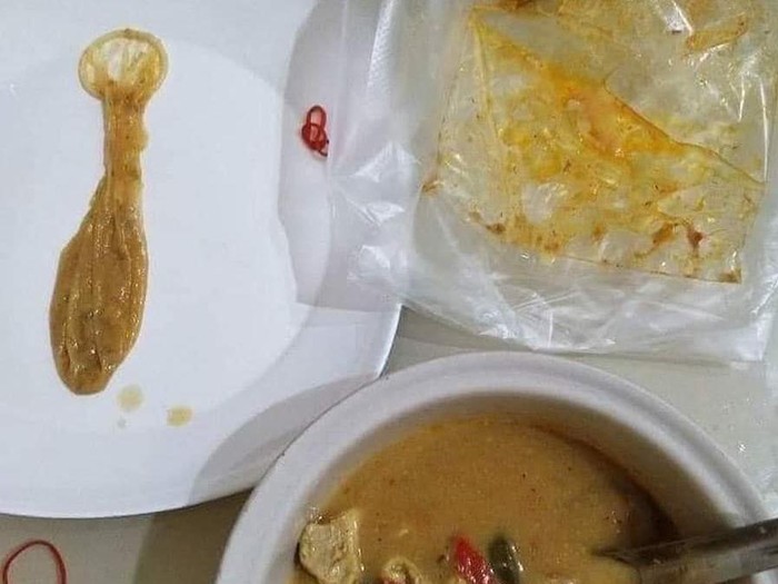 temuan kondom dalam seporsi kari ayam