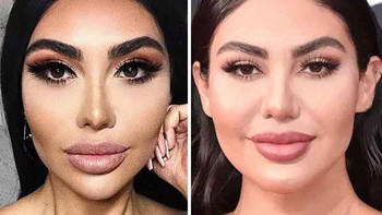 Kim Kardashian di medsos vs red carpet. Foto: Reddit