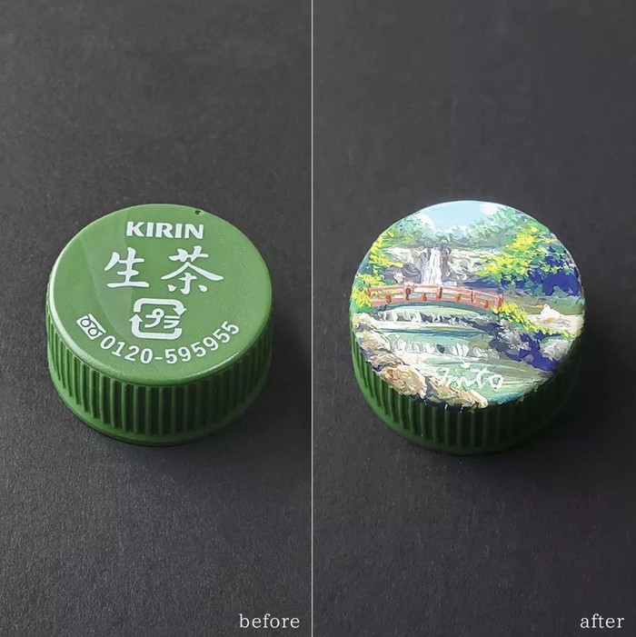 Keren! 10 Lukisan Landscape Ini Dibuat di Tutup Botol Minuman Keren! 10 Lukisan Landscape Ini Dibuat di Tutup Botol Minuman