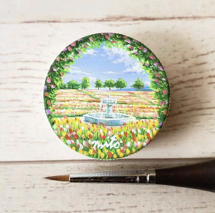 Keren! 10 Lukisan Landscape Ini Dibuat di Tutup Botol Minuman Keren! 10 Lukisan Landscape Ini Dibuat di Tutup Botol Minuman
