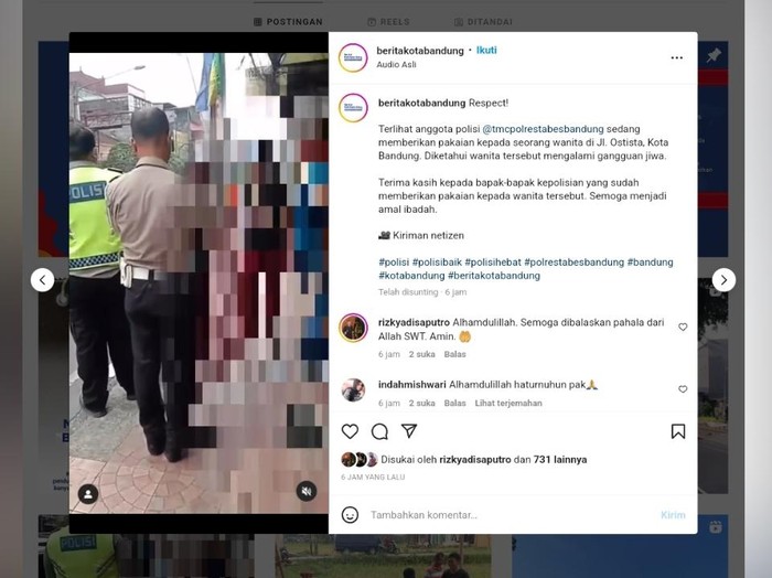 Polantas Viral Serahkan Odgj Bugil Di Jalan Otista Ke Dinsos Bandung 