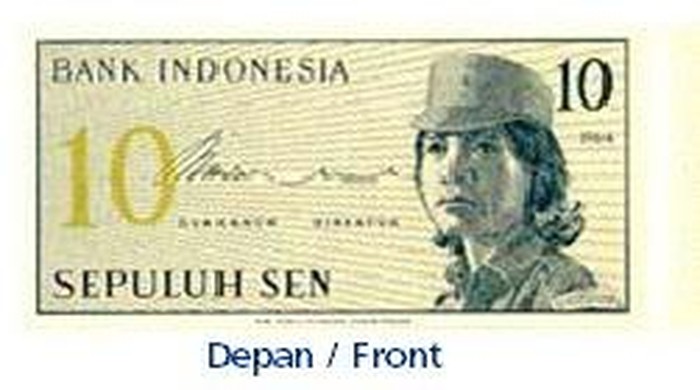 Uang kertas Rupiah yang ditarik dari peredaran, tidak berlaku lagi